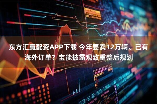 东方汇赢配资APP下载 今年要卖12万辆、已有海外订单？宝能披露观致重整后规划